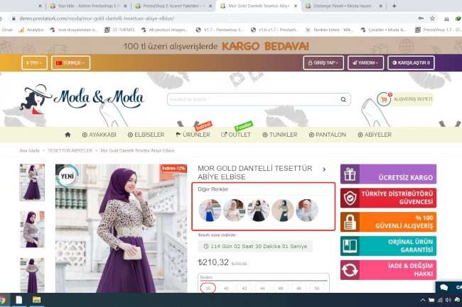 Prestashop 1.7 Ürün Renklerine Resim Ekleme Stok Koduna Göre Ayarlama