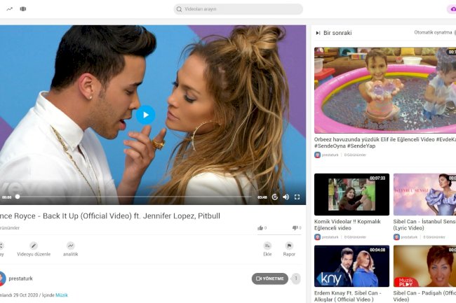 Youtube Tarzı Video Yükleme ve  Paylaşım Sistemi