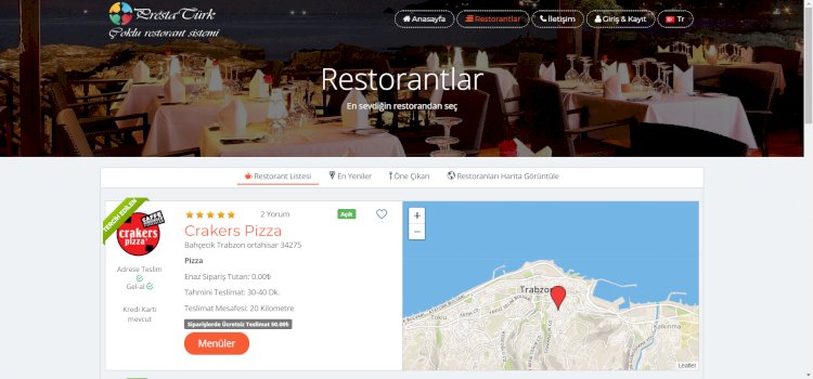 Yemek Sepeti Sistemi  -  Çoklu Restoran Sistemi